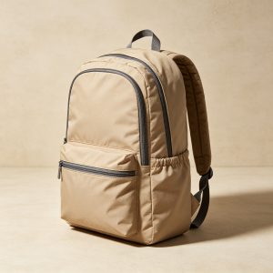 Casual_Nylon_Backpack_Khaki
